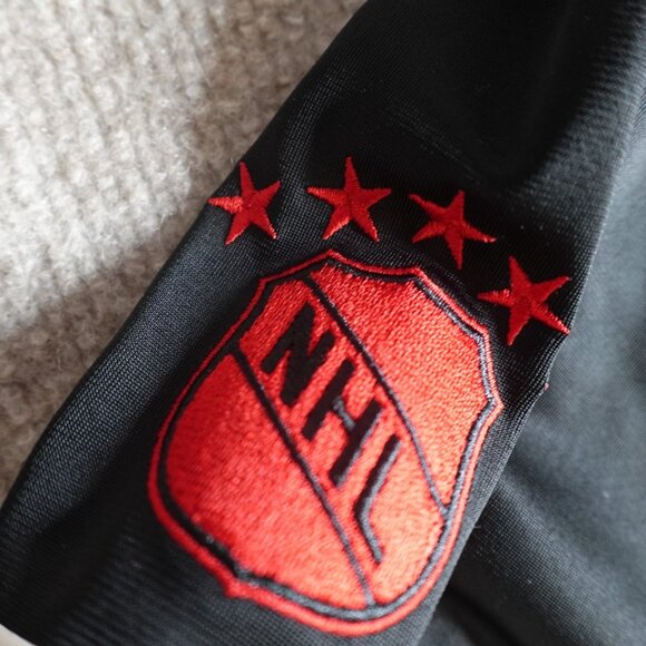 Red Wings Jacket Medium Detroit Tailored Warm Up Embroidered Mitchell & Ness - Picture 2 of 13